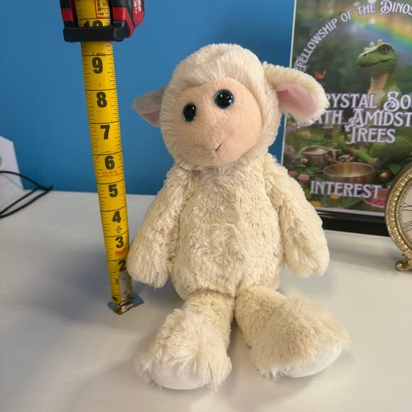 TY Beanie Rachel Lamb Plush 9” Cream Stuffed Animal Soft Cuddly Toy EUC - Picture 2 of 6